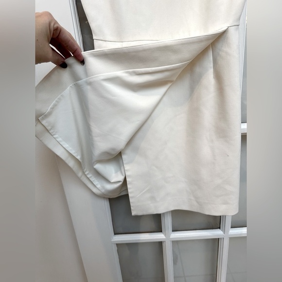 French Connection Whisper Minidress Off White Mini Dress Size 4 Small - Picture 9 of 14